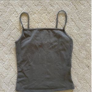Olive green tank top